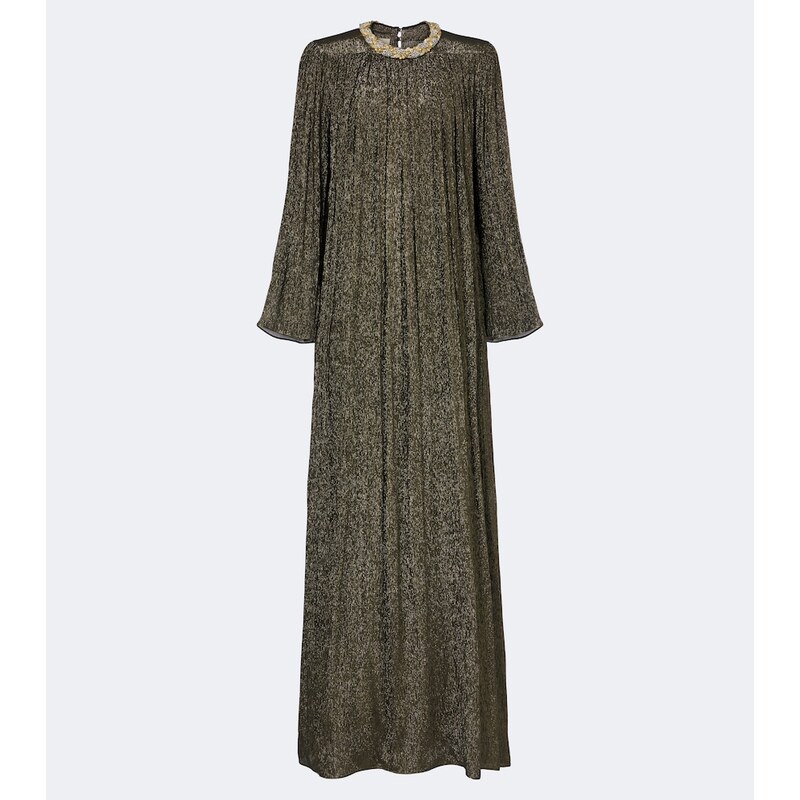 Valentino Embellished silk-blend gown