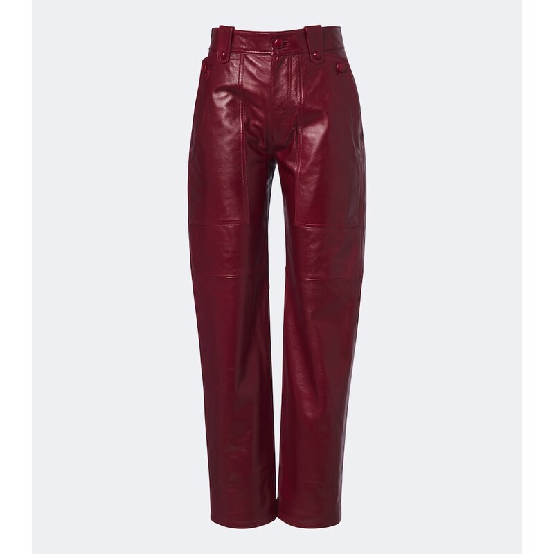 Isabel Marant Valka leather straight pants
