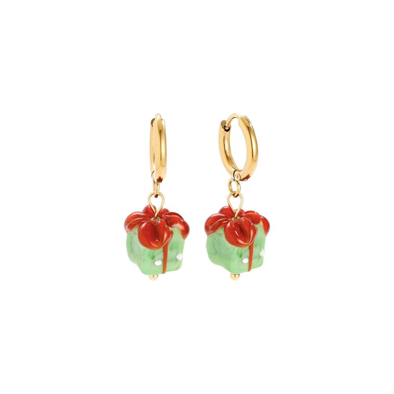 Cala Rose Náušnice EMERALD GIFT zlatá