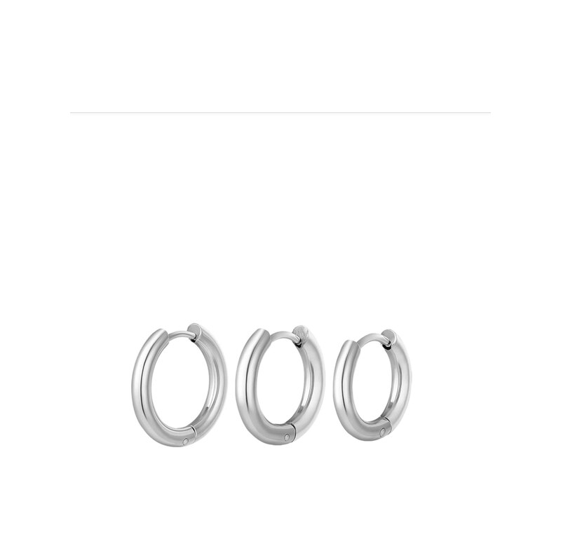 Cala Rose Náušnice BASIC SET stříbrná