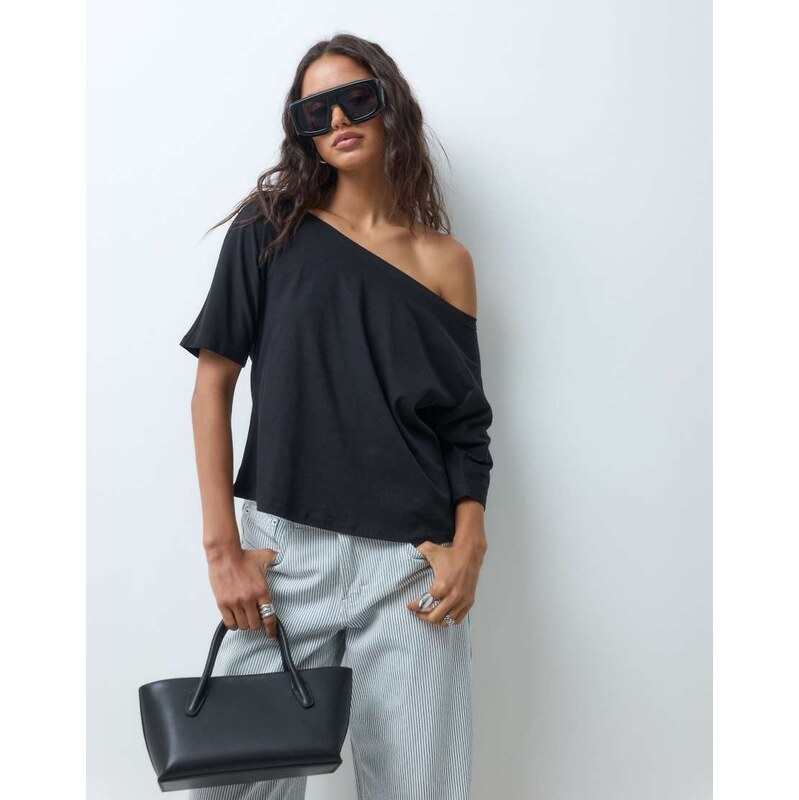Supre ellery off shoulder top in black