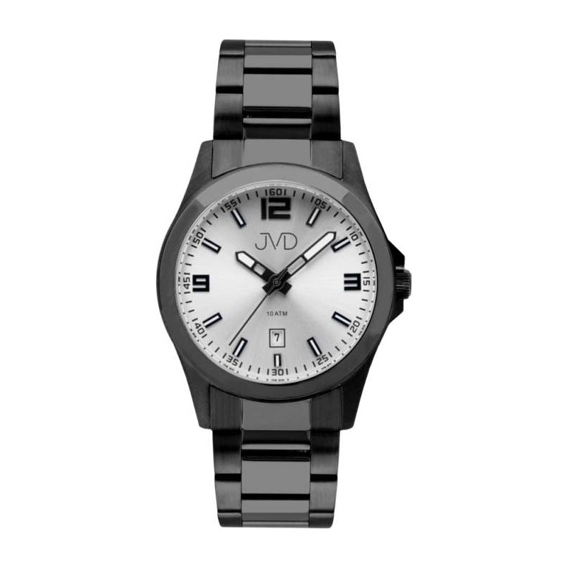 Černé vodotěsné náramkové pánské hodinky JVD steel J1041.23 -