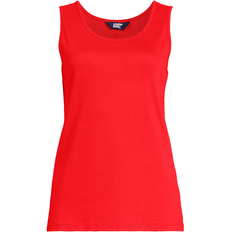 Cotton Vest Top, Women, size: XS, regular, Red, Cotton, by Lands