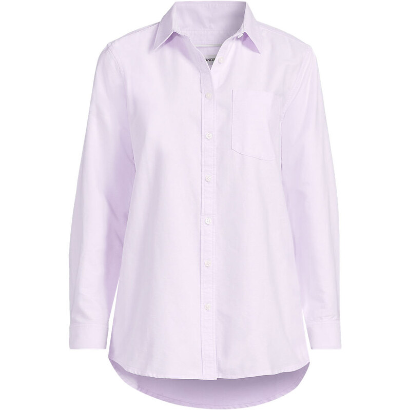 Cotton Oxford Shirt, Women, size: M, regular, Purple, Cotton, by