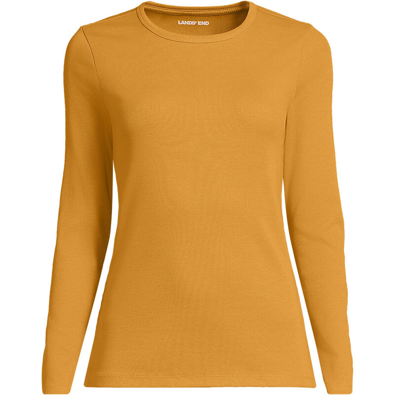 Womens Long Sleeve Micro Rib Top, Women, size: XL, regular,
