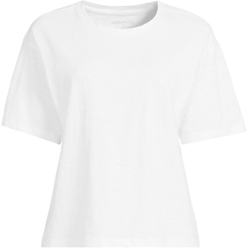 Short Sleeve Pure Slub Cotton T-Shirt, Women, size: M, regular,