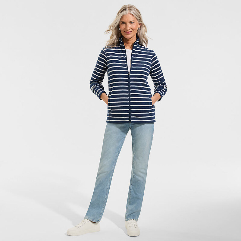 Anyweather Fleece Jacket, Print, Women, size: XL, regular, Blue,