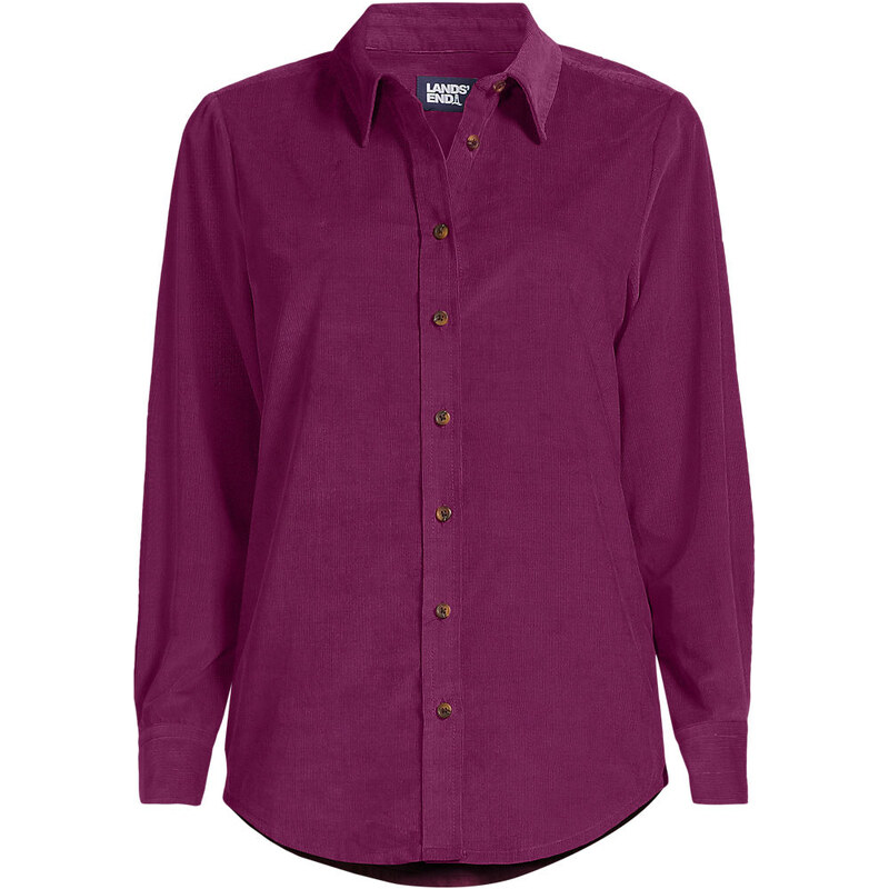 Long Sleeve Cord Shirt, Women, size: S, regular, Purple, Cotton,