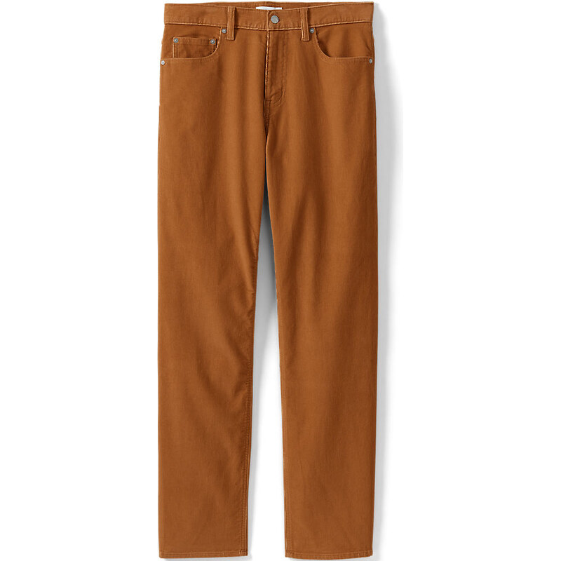 Straight Fit Corduroy Trousers, Men, size: 40 32, regular, Brown