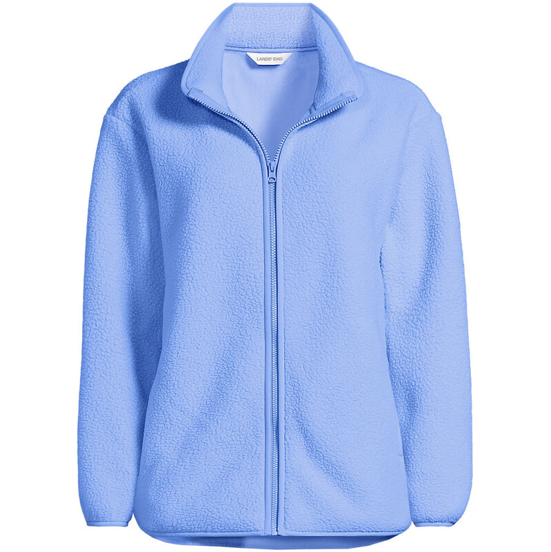 Sherpa Fleece Full Zip Jacket, Women, size: L, regular, Blue,