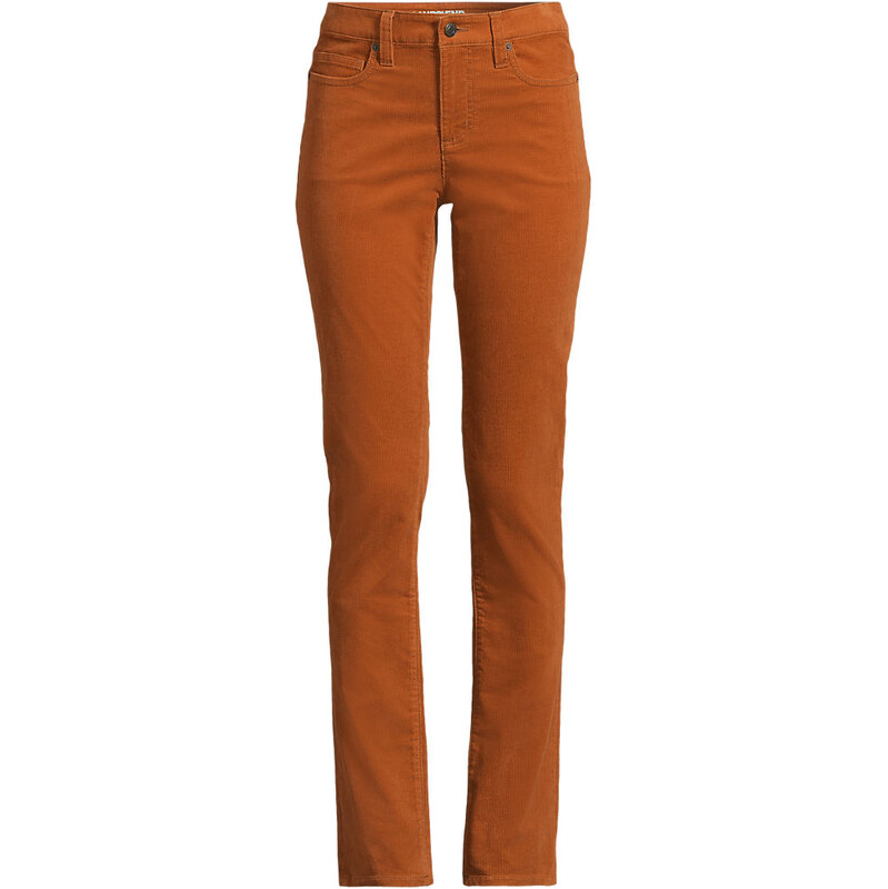 Straight Leg Stretch Cord Jeans, Mid Rise, Women, size: 16 30,