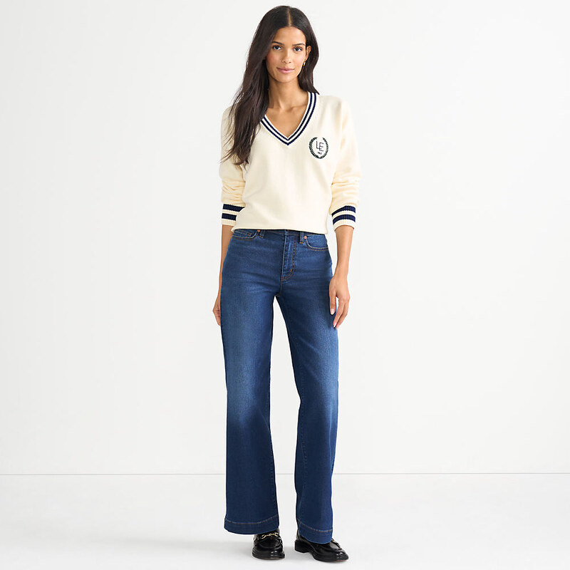 Recover Wide Leg Jeans, High Waisted, Women, size: 26/30, plus,