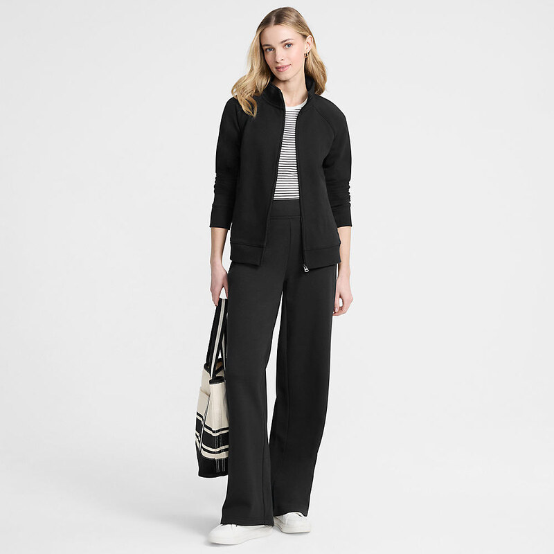 Serious Sweats Fleece Lined Straight Leg Trousers, Women, size: