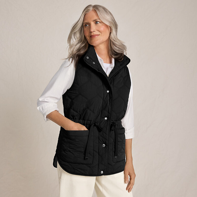 Reversible Quilted Sherpa Fleece Gilet, Women, size: XS, regular