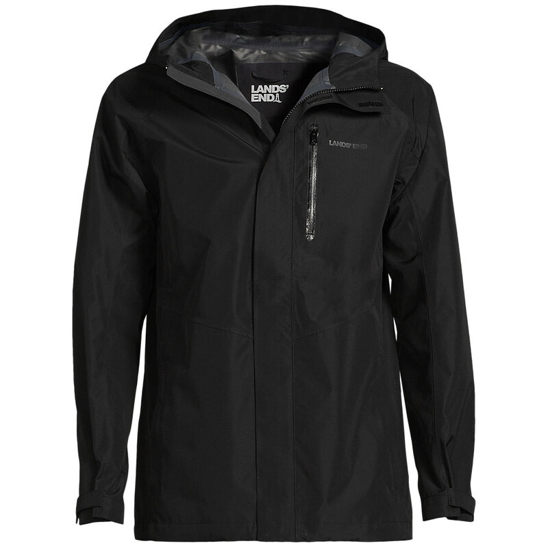 Packable Waterproof Rain Jacket, Men, size: S, regular, Black,