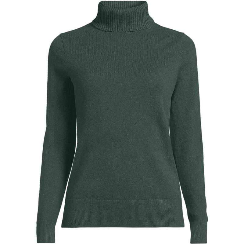 Cashmere Roll Neck Jumper, Women, size: M, petite, Green,