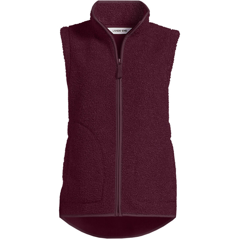 Borg Gilet, Women, size: XS, petite, Red, Polyester, by Lands