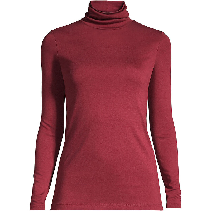 Shaped Supima Long Sleeve Roll Neck, Women, size: S, regular,