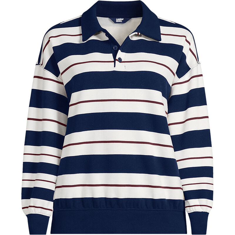 Serious Sweats Polo Collar Sweatshirt, Women, size: 1X, plus,