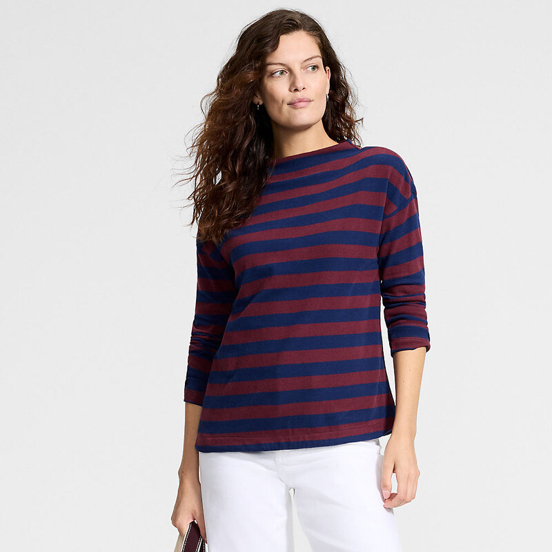 Long Sleeve Mariner Funnel Neck Top, Women, size: XL, regular,