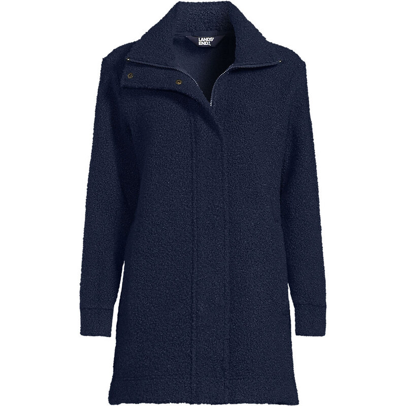 Bouclé Coat, Women, size: M, regular, Blue, Polyester, by Lands