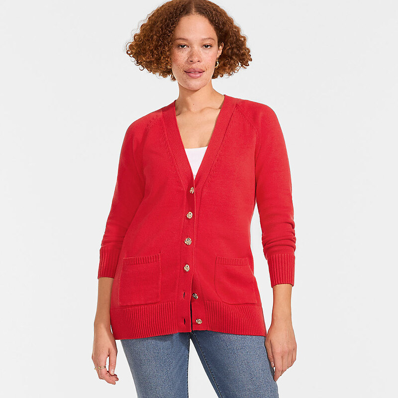 Drifter Cotton Relaxed V-neck Cardigan, Women, size: S, regular,