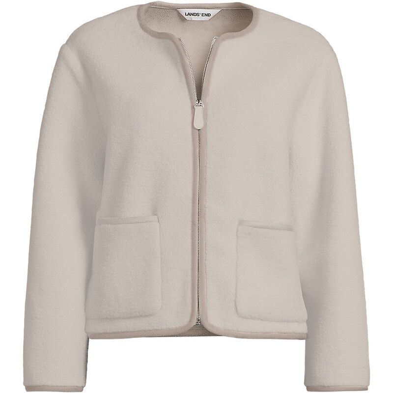 Sherpa Fleece Jacket, Women, size: S, regular, Ivory, Polyester