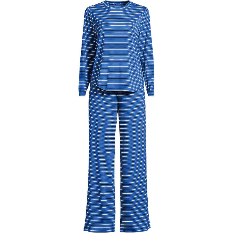 Cooling Pyjama Set, Women, size: 1X, plus, Blue, by Lands End