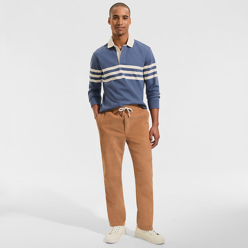 Pure Cotton Corduroy Deck Trousers, Men, size: M, regular, Brown