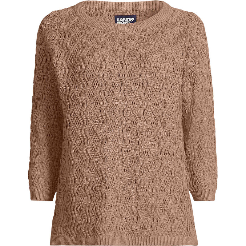 Soft Ease Linen Blend Cable Jumper, Women, size: S, regular,