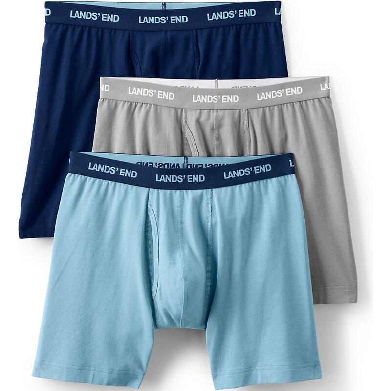 Jersey Trunks, 3-pack, Men, size: S, regular, Blue, Cotton