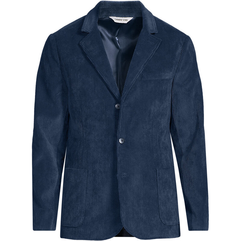 Corduroy Blazer, Men, size: XXL, regular, Blue, by Lands End
