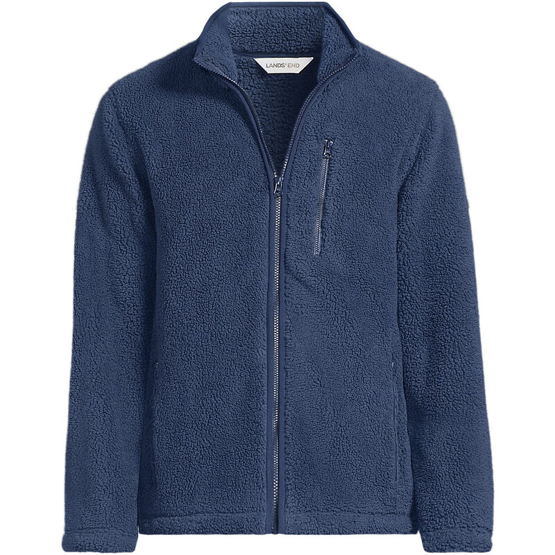 Sherpa Fleece Jacket, Men, size: XXL, regular, Blue, Polyester,