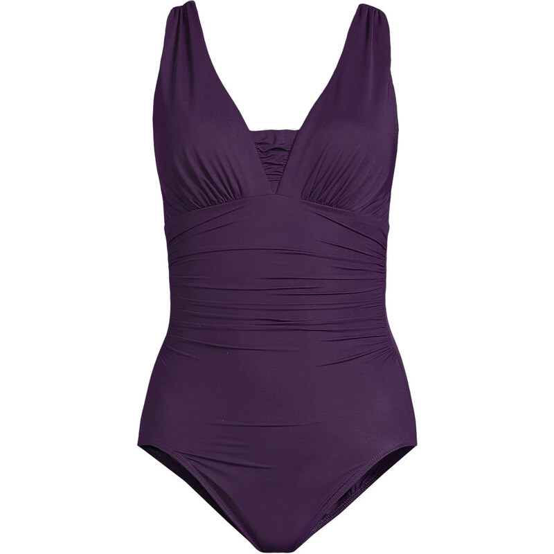 Long Grecian V-neck Slender Swimsuit, Women, size: 10, regular,