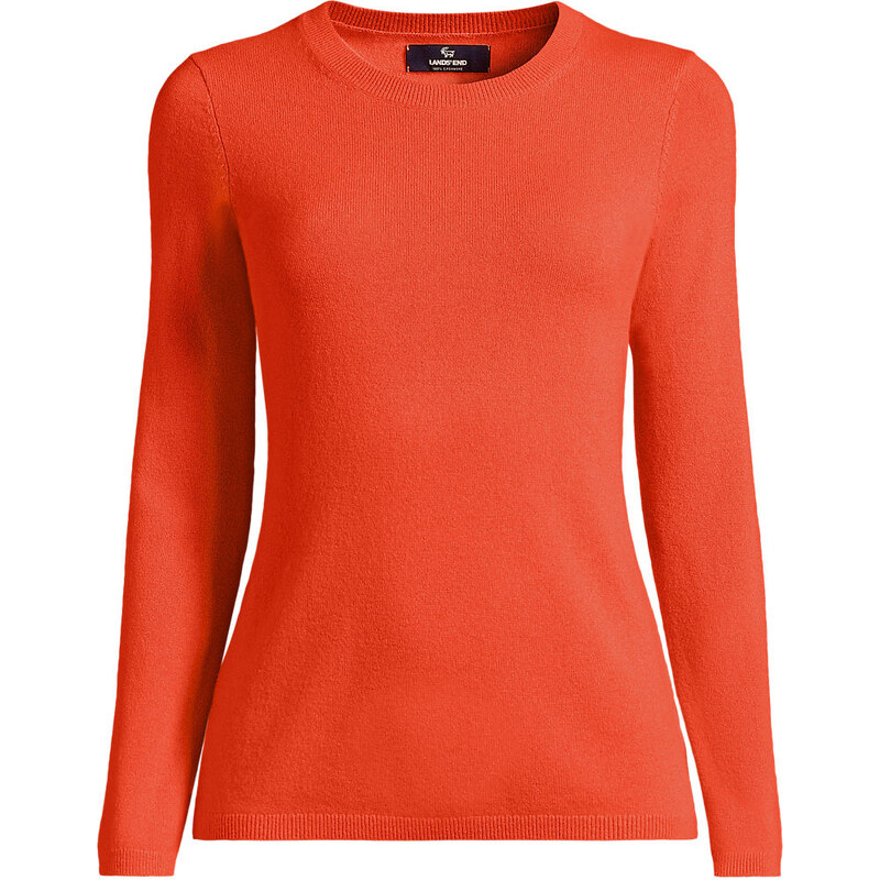 Crew Neck Cashmere Jumper, Women, size: S, regular, Orange,
