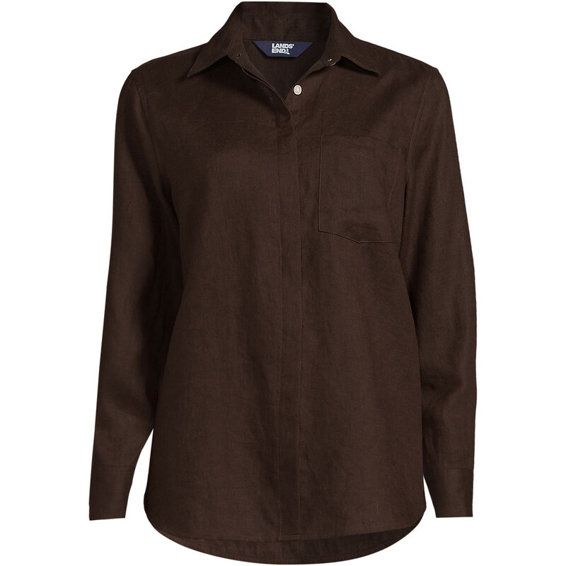 Premium Pure Linen Long Sleeve Shirt, Women, size: S, regular,