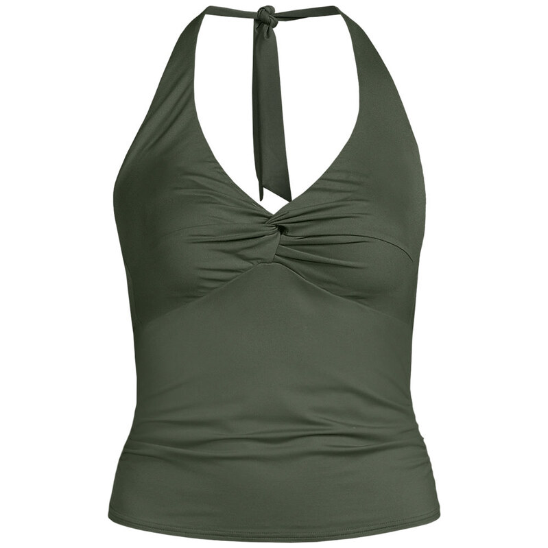 Knot Twist Halter Tankini Top, Women, size: 14-16, regular,
