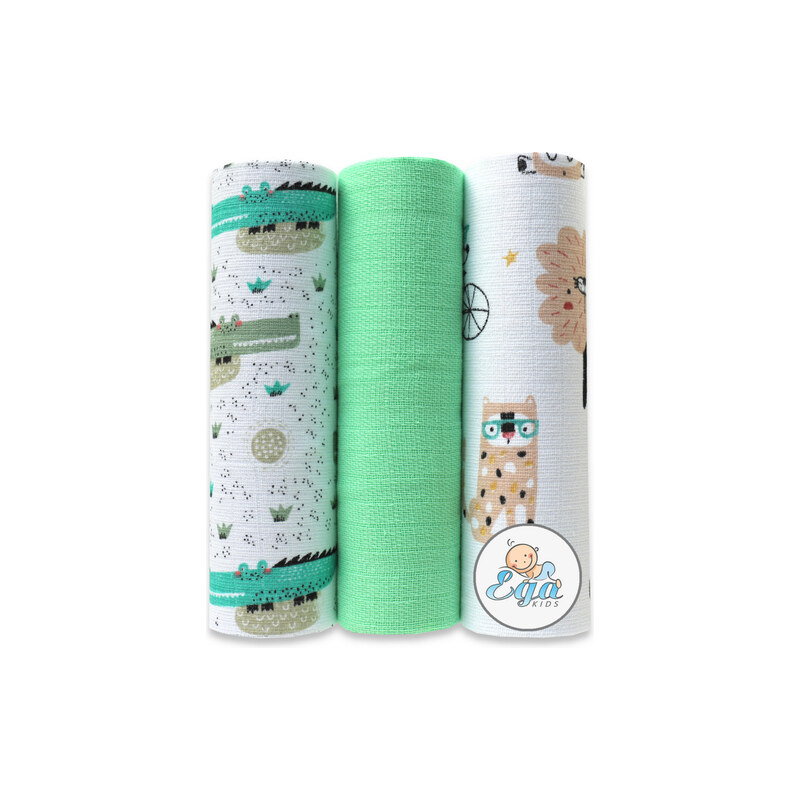 Ega Kids TETRA pleny (3ks) - zelené