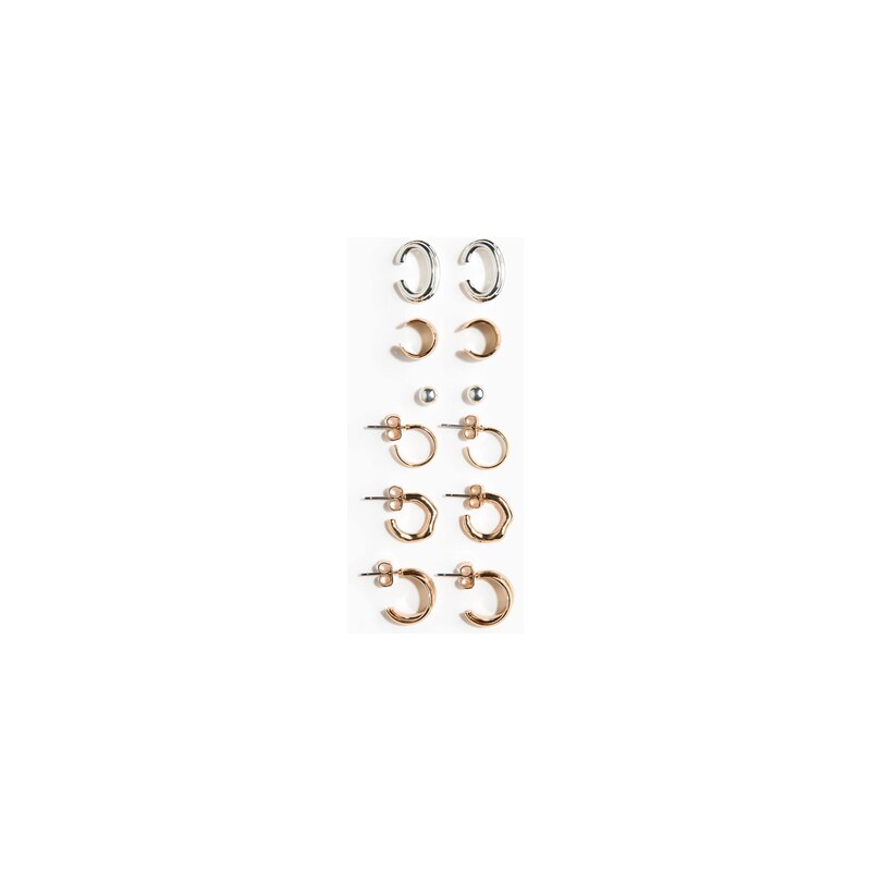 H&M - 6 pairs earrings and ear cuffs - Gold-Coloured/Silver