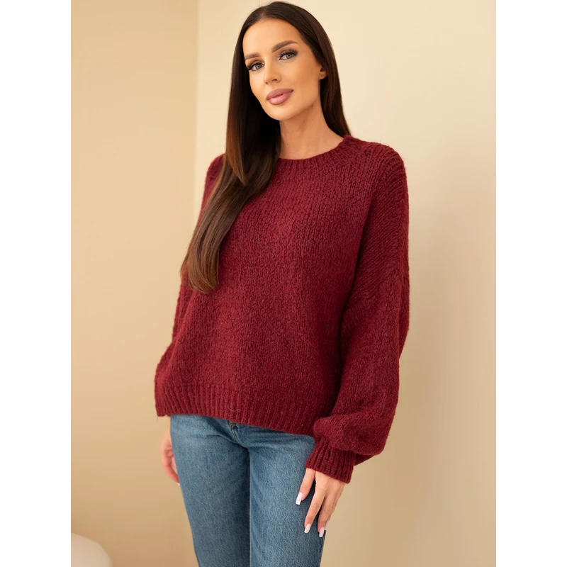 Kesi Włoski Oversize dámský svetr s kulatým výstřihem