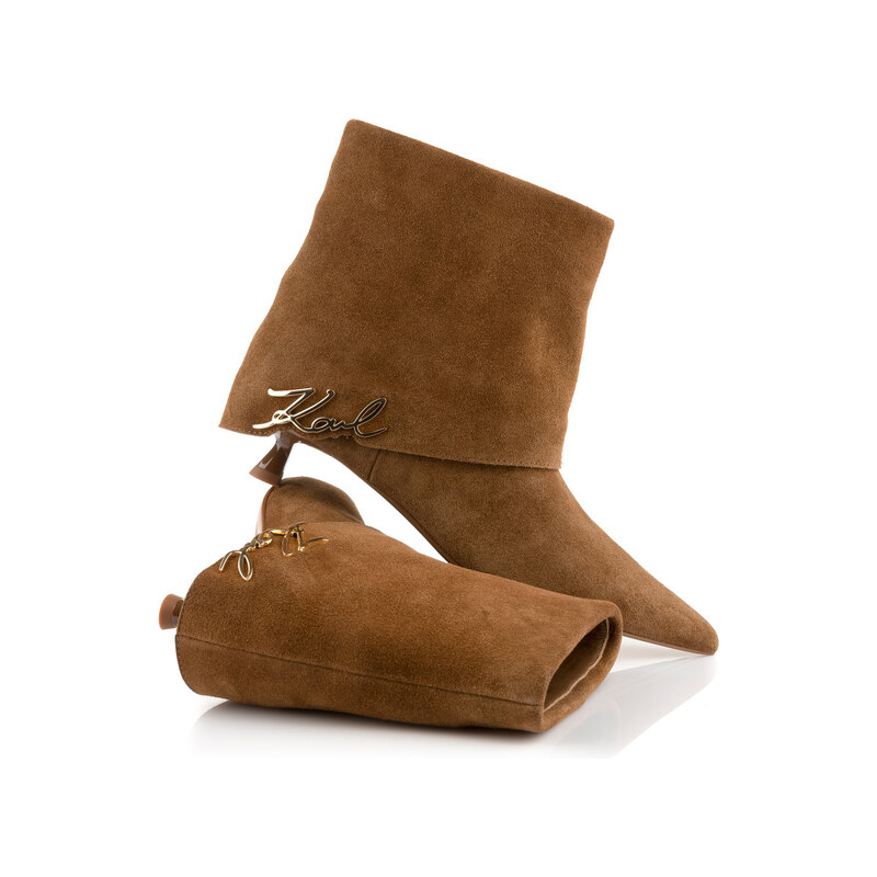 KOTNÍKOVÁ OBUV KARL LAGERFELD PASHA FOLD DOWN ANKLE BOOT