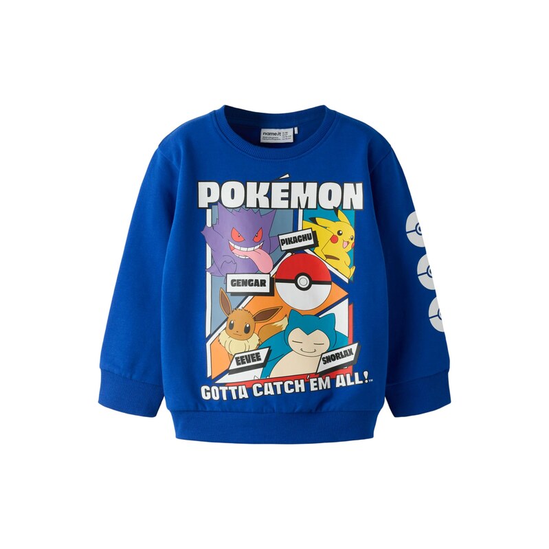 NAME IT Mikina NMMSIBO POKEMON modrá / oranžová / červená / bílá