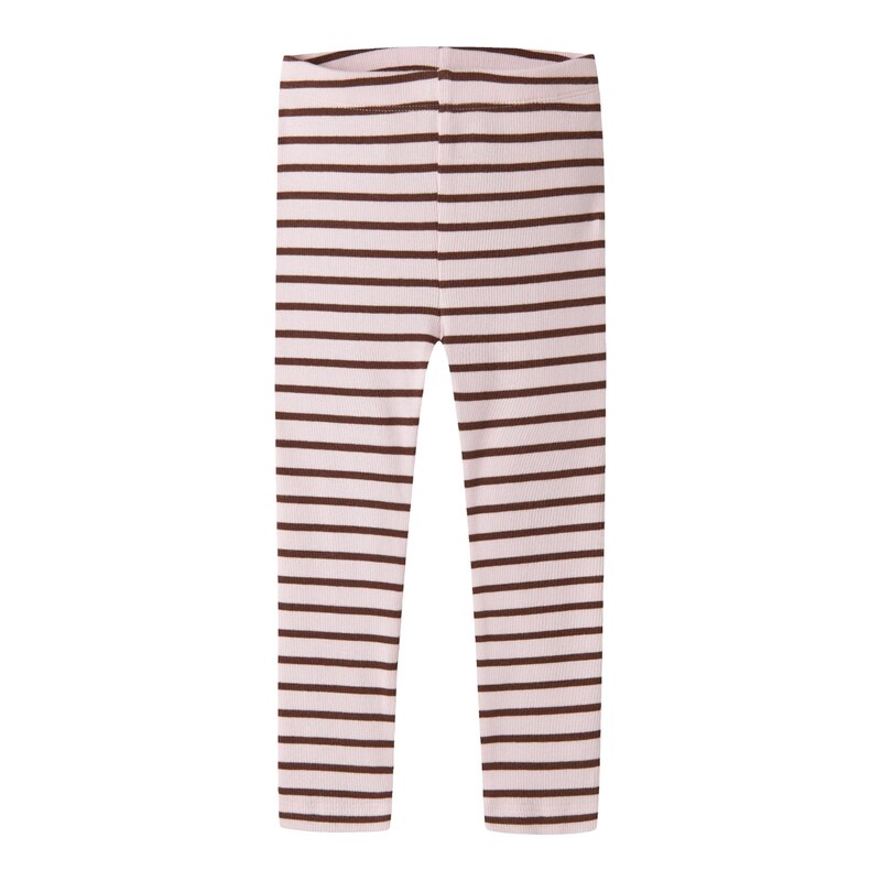 NAME IT Legíny NMFOLYCCA tmavě hnědá / růže