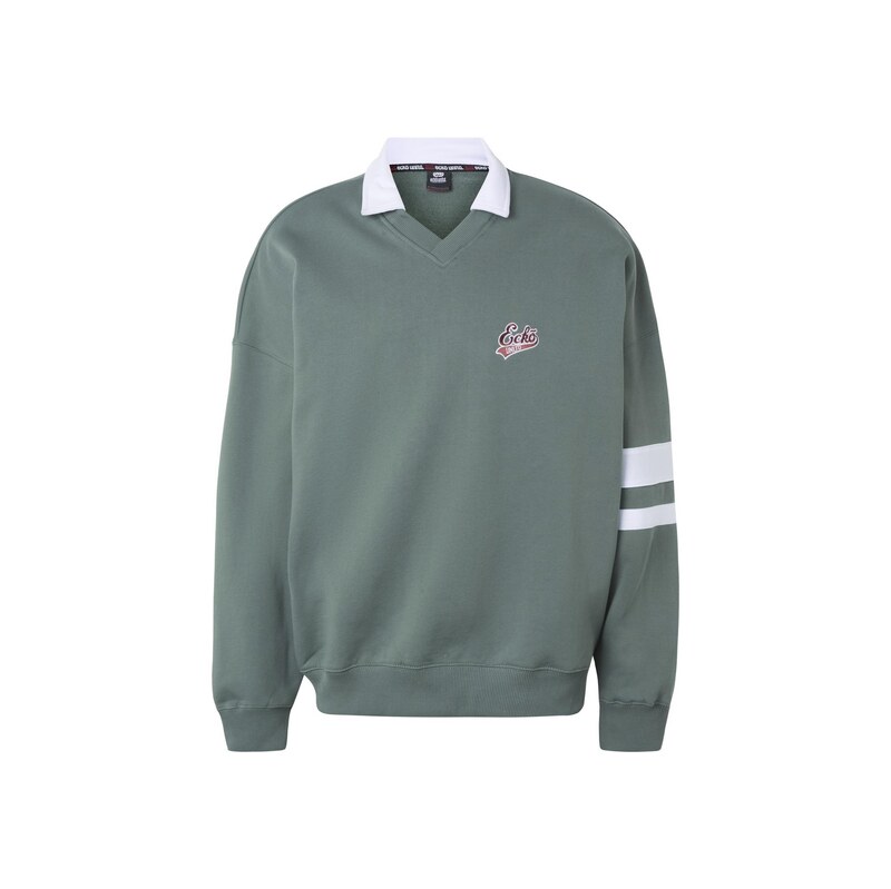 Ecko Unlimited Mikina tmavě zelená / bílá