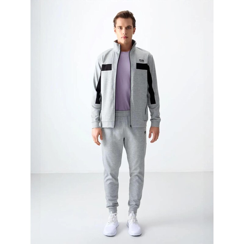 Tommy Life Joggingová souprava světle šedá / černá
