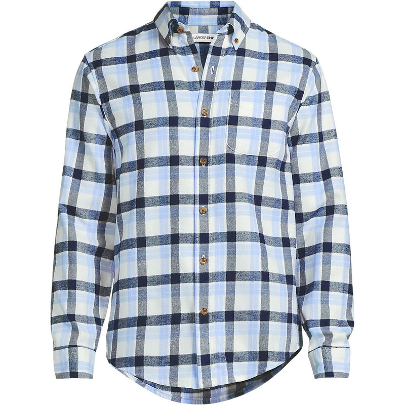 Flagship Flannel Shirt, Classic Fit, Men, size: L, regular, Blue
