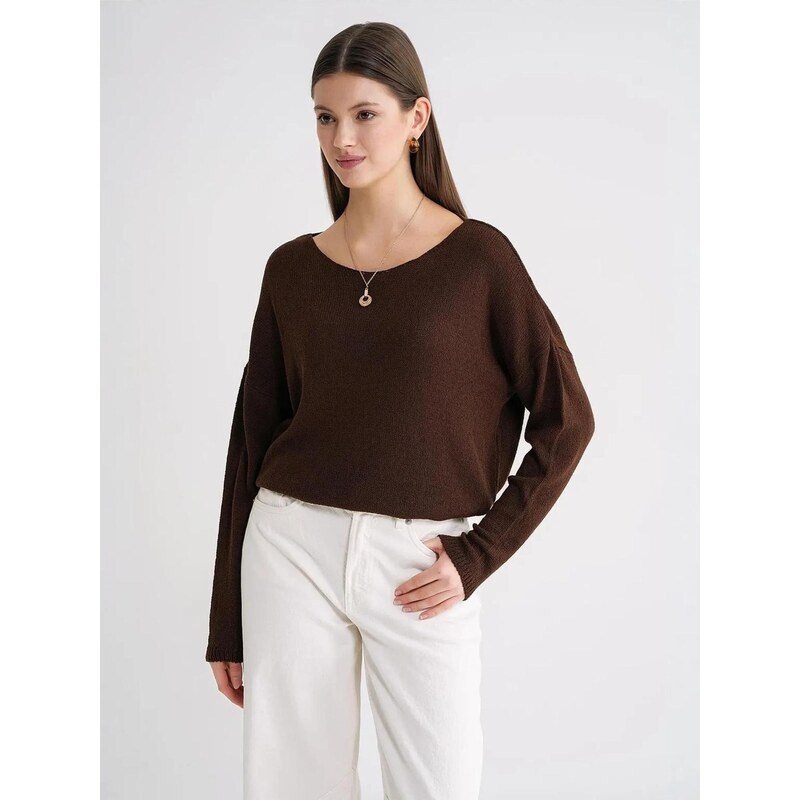 MixRay Svetr Pullover hnědá