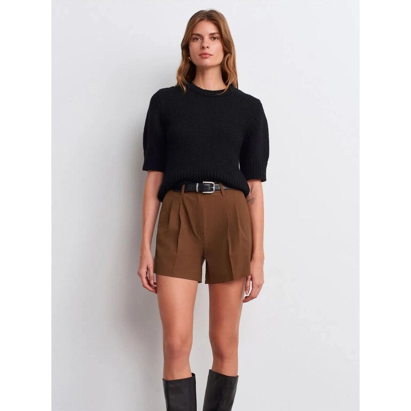 Dilvin Kalhoty Shorts hnědá