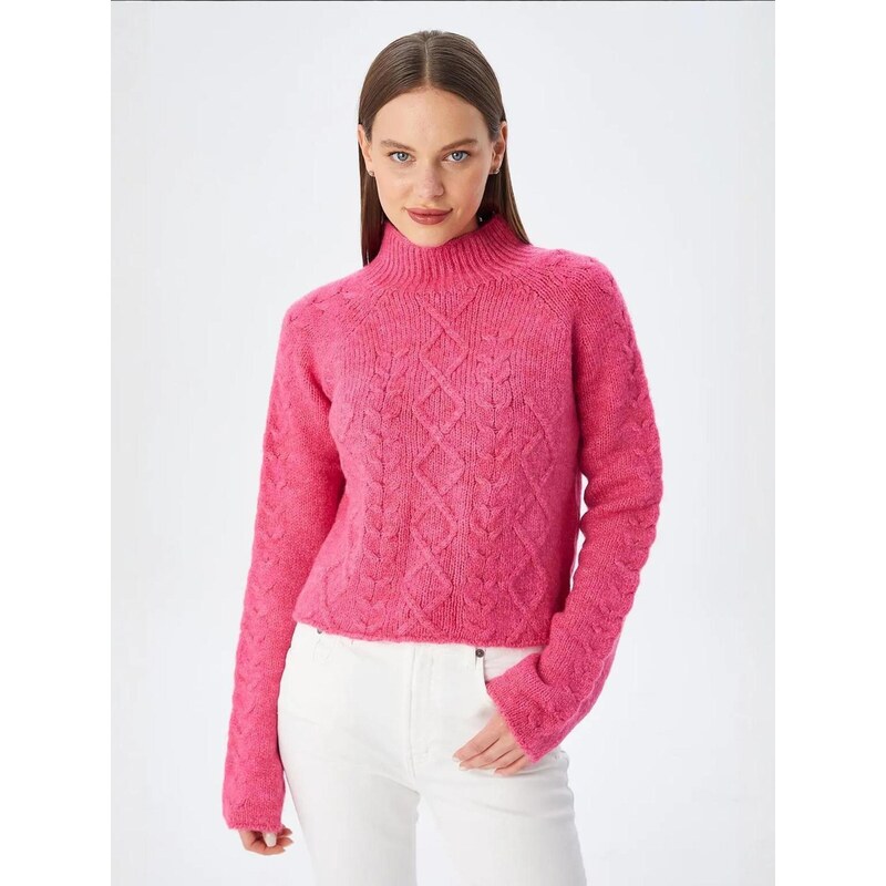 MixRay Svetr Pullover svítivě růžová