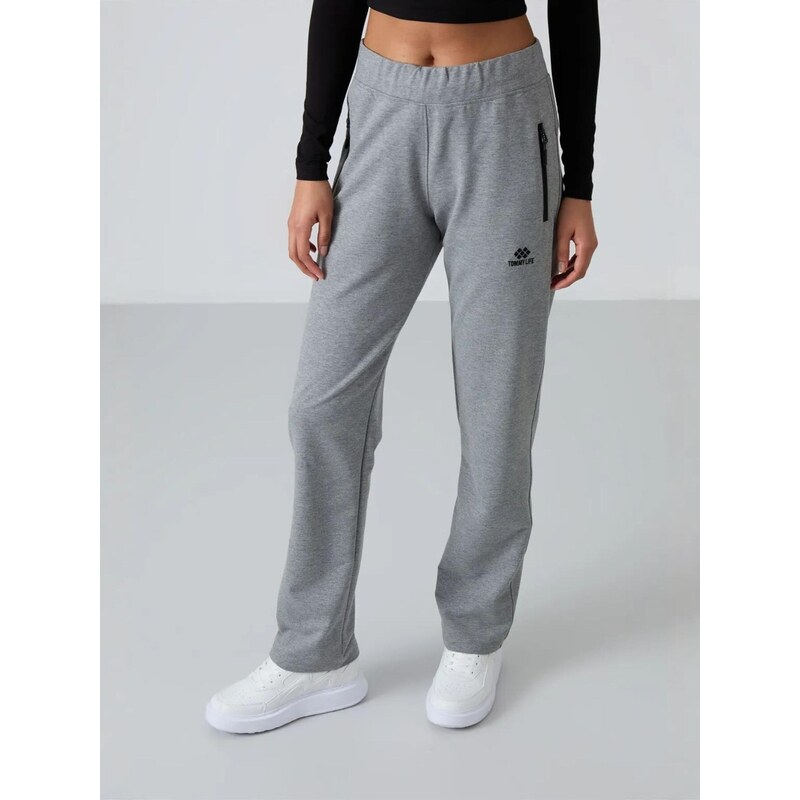 Tommy Life Sportovní kalhoty světle šedá